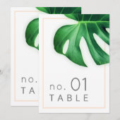 Tropisch palmblad minimalistisch tafelnummer (Voorkant / Achterkant)