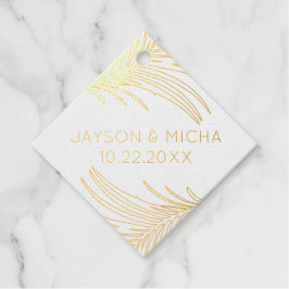 Tropisch palmblad overzicht ECHTE FOLIE Bedankjes Labels