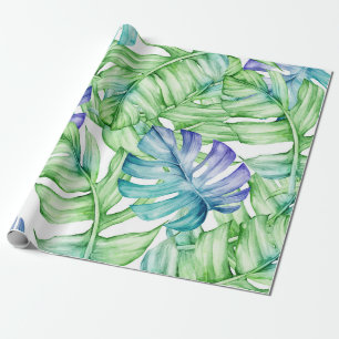 Tropisch palmenbladeren patroon cadeaupapier