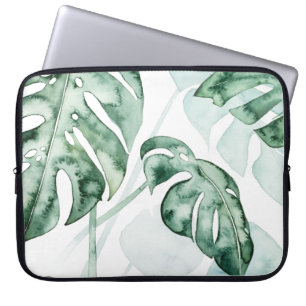 Tropisch palmgespleten lef laptop sleeve