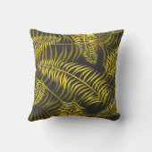 Tropisch palmleder op houtskool kussen (Achterkant)