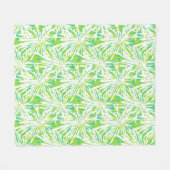 Tropisch palmlederen patroon fleece deken (Voorkant (Horizontaal))