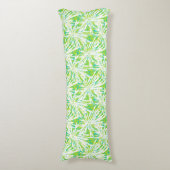 Tropisch palmlederen patroon lichaamskussen (Voorkant Verticaal)