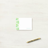 Tropisch palmlederen patroon post-it® notes (Op bureau)
