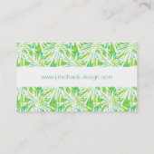 Tropisch palmlederen patroon visitekaartje (Achterkant)