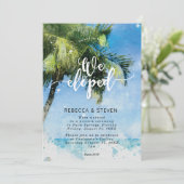 tropisch palmstrand dat we ontwikkelden kaart (Staand voorkant)