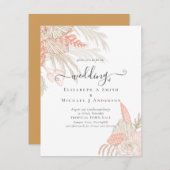 Tropisch Pampas Gras Terracotta Bruiloft (Voorkant / Achterkant)