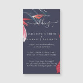 Tropisch Pampasgras Navy Bes Bruiloft (Voorkant)