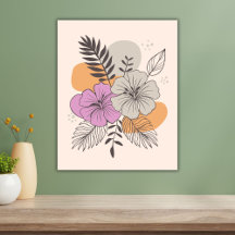 Tropisch Paradijs Botanische Kunst, Boho Wall Art