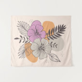 Tropisch Paradijs Botanische Kunst, Boho Wandkleed (Voorkant (horizontaal))