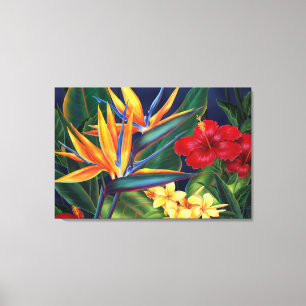 Tropisch Paradijs Hawaï Groot Ingepakt Canvas Afdruk