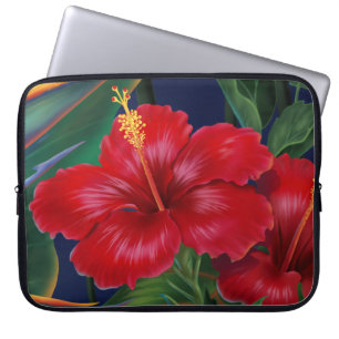 Tropisch paradijs Hibiscus Neopreen wetuit Laptop Sleeve