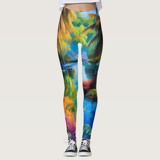 Tropisch paradijs II Leggings (Voorkant)
