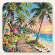 Tropisch Paradijs Kust Zeekant Cottage Oceaan