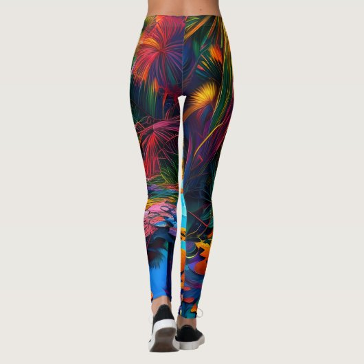 Tropisch paradijs leggings (Achterkant)