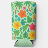 Tropisch Paradijs – Palmbladeren & Hibiscus Patroo (Voorkant)