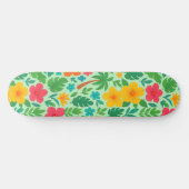Tropisch Paradijs – Palmbladeren & Hibiscus Patroo Skateboard (Horizontaal)