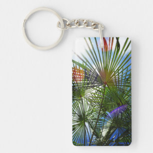 Tropisch paradijs palmboom sleutelhanger