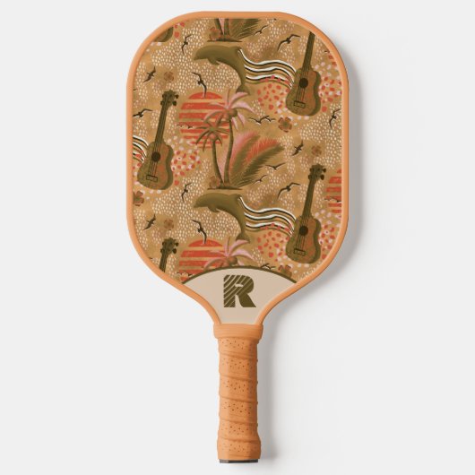 Tropisch paradijs pickleball paddle (Voorkant)
