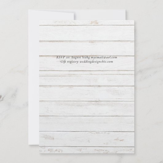 Tropisch Paradijs Strand Huwelijk Felle Bloemenpra (Achterkant)