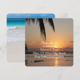 Tropisch Paradijs Strand Palm Bestemming Bestemmin Kaart