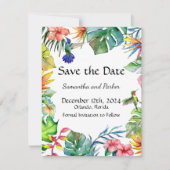 Tropisch Paradijs Thema Save The Date (Voorkant)