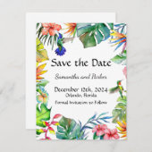 Tropisch Paradijs Thema Save The Date (Voorkant / Achterkant)