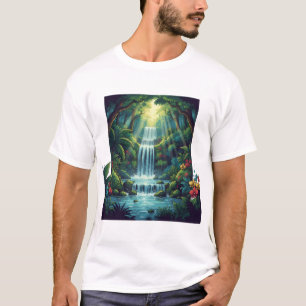 Tropisch Paradijs Waterval Scene – Ultra Gedetaill T-shirt