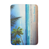 Tropisch paradijsstrand badmat (Voorkant Verticaal)