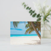 Tropisch paradijsstrand briefkaart (Staand voorkant)