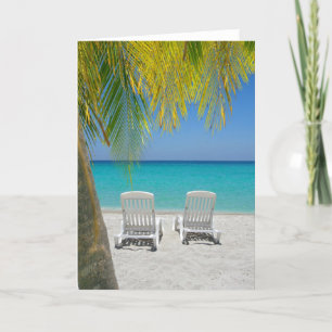 Tropisch paradijsstrand in het Caribisch gebied Kaart