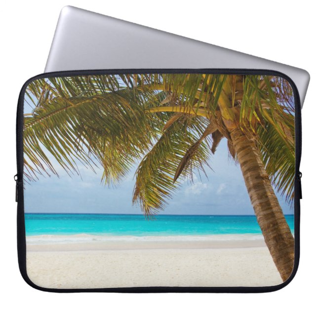 Tropisch paradijsstrand laptop sleeve (Voorkant)
