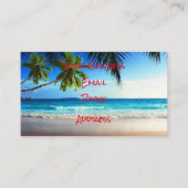 Tropisch paradijsstrand visitekaartje (Voorkant)