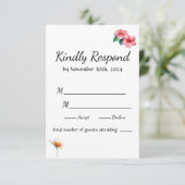 Tropisch paradijsthema RSVP kaartje (Staand voorkant)