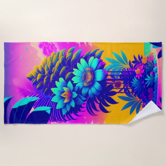 Tropisch paradise Floral 2 Strandlaken (Voorkant)