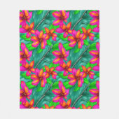 Tropisch paradise Floral Pattern Fleece Deken (Voorkant)
