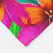 Tropisch paradise Floral Pattern Fleece Deken (Hoek)