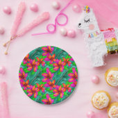 Tropisch paradise Floral Pattern Papieren Bordje (Feest)