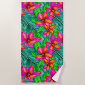 Tropisch paradise Floral Pattern Strandlaken (Voorkant)