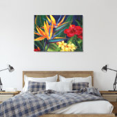 Tropisch paradise Hawaiian 3-paneldoek Canvas Afdruk (Insitu (Slaapkamer))