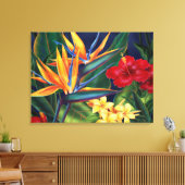 Tropisch paradise Hawaiian 3-paneldoek Canvas Afdruk (Insitu (Woonkamer))