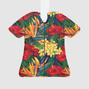 Tropisch Paradise Hawaiian Floral Aloha Shirt Ornament
