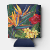 Tropisch Paradise Hawaiian Floral Blikjeskoeler (Achterkant)