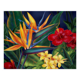 Tropisch paradise hawaiian Floral Posters Perfect Poster