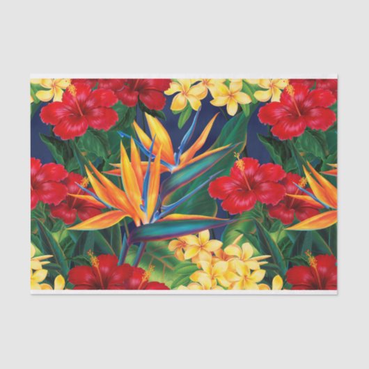 Tropisch Paradise Hawaiian Floral Tissuepapier (Voorkant)