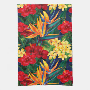 Tropisch paradise Hawaiian Floral Verticaal Theedoek