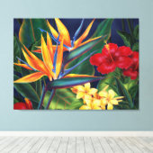 Tropisch paradise Hawaiian Large Wrapped Canvas (Insitu (Houten vloer))