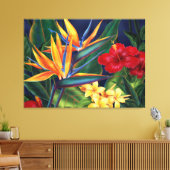Tropisch paradise Hawaiian Large Wrapped Canvas (Insitu (Woonkamer))