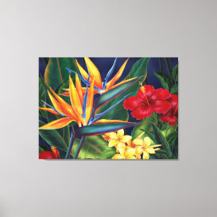 Tropisch paradise Hawaiian Large Wrapped Canvas Afdruk