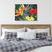 Tropisch paradise Hawaiian Verpakt Canvas (Insitu (Slaapkamer))